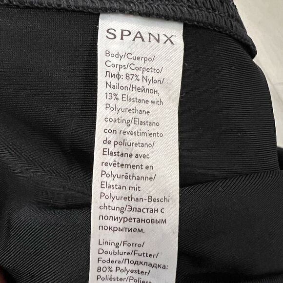 Spanx Womens Black Faux Leather Leggings Size L - Picture 8 of 8